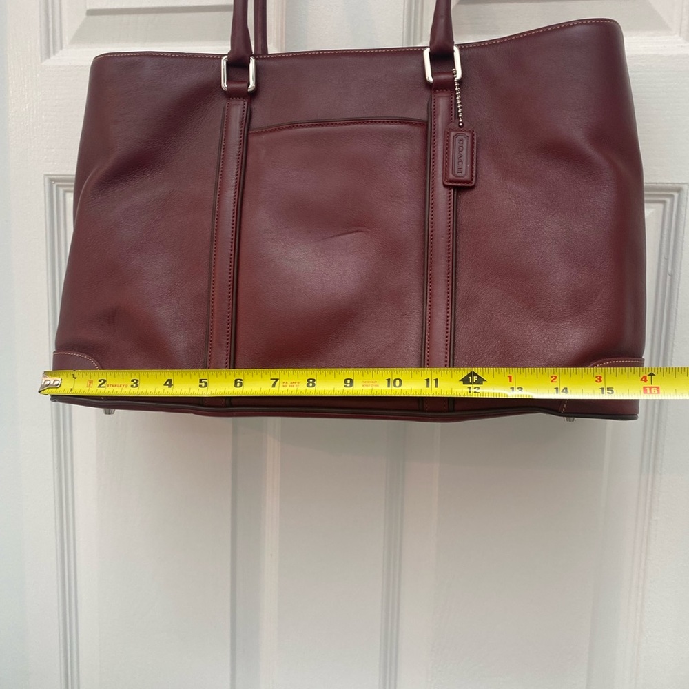 Coach Burgundy Red Leather Tote NWOT - Picture 7 of 15